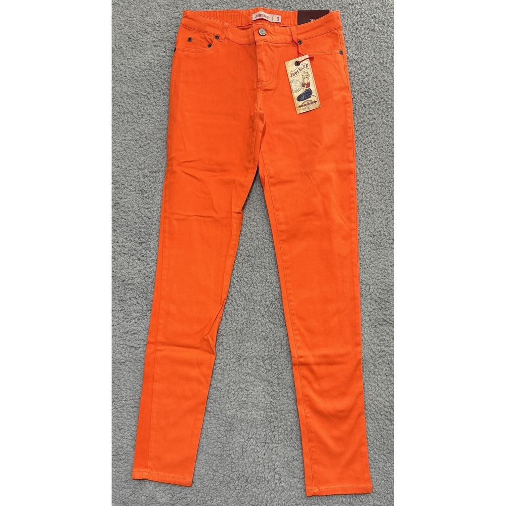 Judy Blue Cotton Twin Skinny Pants Womens 3 Skinny Orange JB8512 NEW 26x31